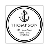 Nautische AnkerRücksendeadresse Gummistempel (Prägung)