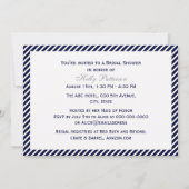 Nautische Ankerschifffahrt 2H Brautparty Einladung (Rückseite)