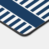 Nautische Ankerseil Navy Blue Stripes Custom Schreibtischunterlage (Ecke)