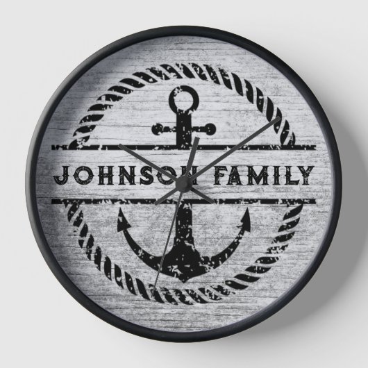 Nautische Ankersignatur Uhr (Vorderseite)