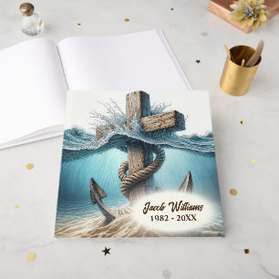 Nautische Ankerstelle und Kreuz für den Gedächtnis Gästebuch