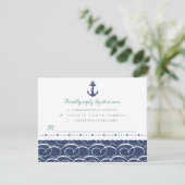 Nautische Antwortkarte RSVP Karte (Stehend Vorderseite)