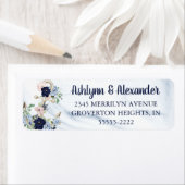 Nautische Aquarellfarben Ankerbord Marmor Navy (Insitu)