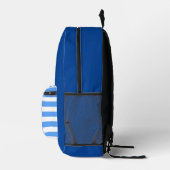 Nautische Ästhetik Deep Blue Bedruckter Rucksack (Rechts)