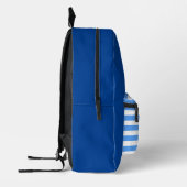 Nautische Ästhetik Deep Blue Bedruckter Rucksack (Links)