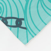 Nautische Attribute Freehand Nahtloses Muster Fleecedecke (Ecke)