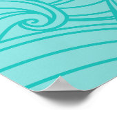 Nautische Attribute Freehand Nahtloses Muster Poster (Ecke)