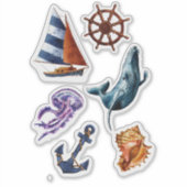 Nautische Aufkleber (Vorderseite)