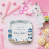 Nautische Baby-Duschpapier-Teller Pappteller (Party)