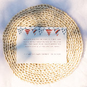 Nautische Babyduschkarte für Wasserfarben Begleitkarte