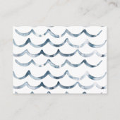 Nautische Babyduschkarte für Wasserfarben Begleitkarte (Rückseite)