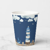 Nautische Babyduschpapier-Cups Pappbecher (Rückseite)