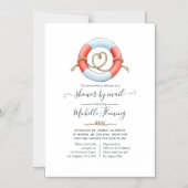Nautische Babyparty per Post Magneteinladung (Vorderseite)