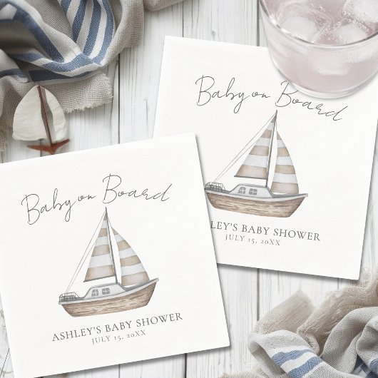 Nautische Babyparty Serviette