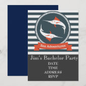 nautische Bachelor-Party Einladung (Vorne/Hinten)