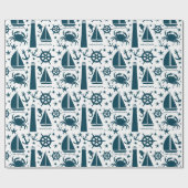 Nautische Beachwickelpapier Geschenkpapier (Flach)