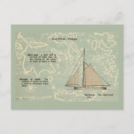 Nautische Bedingungen für Segelboote Postkarte