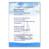 Nautische Beerdigung zum Foto des Lebens Tischnummer (Rückseite)