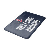 Nautische Begrüßung an Bord Bath Mat Rug Badematte (Schrägansicht)
