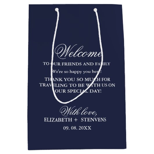 Nautische Begrüßungstasche Hotelgästen Taschen Mittlere Geschenktüte (Vorderseite)