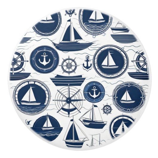 Nautische benutzerdefinierte Keramik Keramikknauf (Vorderseite)