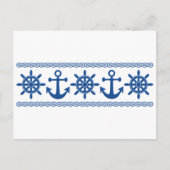 Nautische benutzerdefinierte Postkarte (Vorderseite)