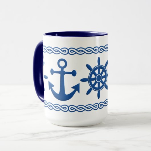 Nautische benutzerdefinierte Tasse - wählen Sie St (Vorderseite Links)