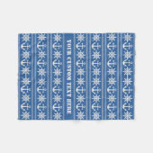 Nautische, benutzerdefinierte Text- und Farbvlies- Fleecedecke (Vorderseite (Horizontal))