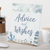 Nautische Beratung und Wünsche Babyduschsignatur Sockelschild (In Situ)