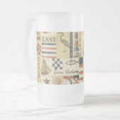 Nautische Bier-Tasse Mattglas Bierglas (Vorderseite Links)