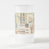 Nautische Bier-Tasse Mattglas Bierglas (Mittel)