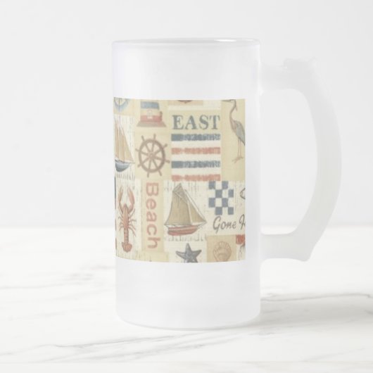 Nautische Bier-Tasse Mattglas Bierglas (Rechts)