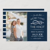 Nautische Bindung des Fotos des Knotens Save the D Save The Date (Vorne/Hinten)