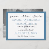 Nautische Bindung des Knotens | Save the Date (Vorne/Hinten)