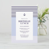 Nautische Birthday Sea Party Einladung (Stehend Vorderseite)