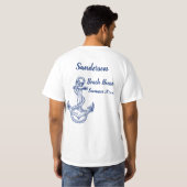 Nautische blaue Ankerküste Mit Monogramm T-S T-Shirt (Schwarz voll)