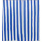 Nautische blaue Streifen Duschvorhang (Vorderseite)