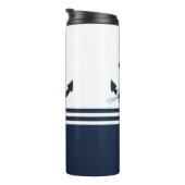 Nautische blaue Verankerungen mit blauen und weiße Thermosbecher (Nach rechts gedreht)