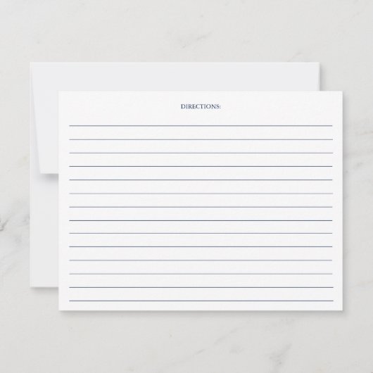 Nautische Blue Anchor Recipe Card (Rückseite)