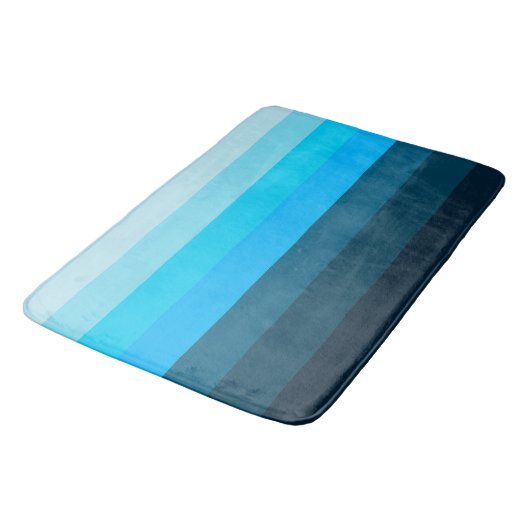 Nautische Blues Bath Mat Badematte (Schrägansicht)