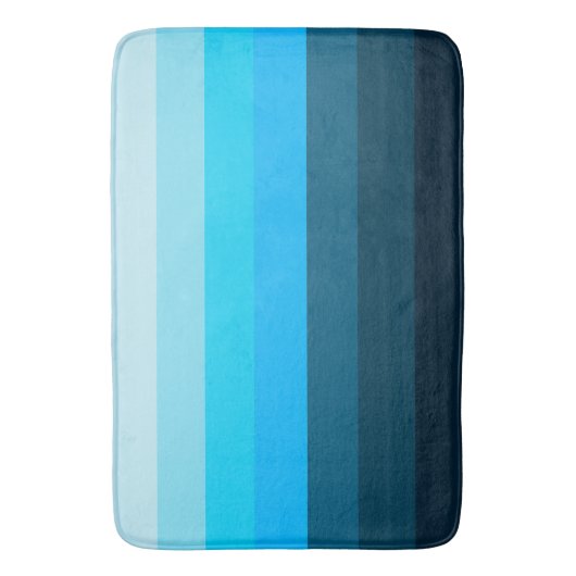 Nautische Blues Bath Mat Badematte (Vorderseite Vertikal)