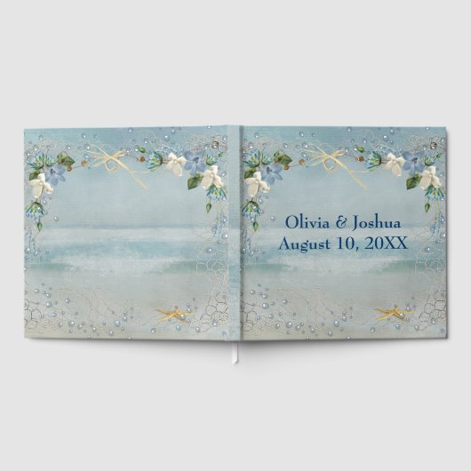 Nautische Blume auf Net Wedding Gästebuch (Voll)