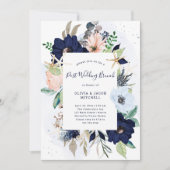 Nautische Blume| Post-Hochzeitsfeier Einladung (Vorderseite)