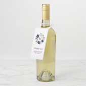 Nautische Blume und Monogramm| Hochzeit Flaschenanhänger (Angewinkelt)