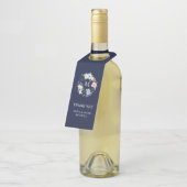 Nautische Blume und Monogramm | Hochzeit Flaschenanhänger (Angewinkelt)