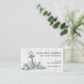 Nautische Blumenanker Visitenkarte (Stehend Vorderseite)