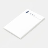 Nautische Bootname Ankerbootbenutzerdefiniert Post-it Klebezettel (angewinkelt)