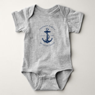 Nautische Bootsanker-Familienübereinstimmung Baby Strampler