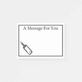 Nautische Botschaft in einer Flasche Post-it Klebezettel