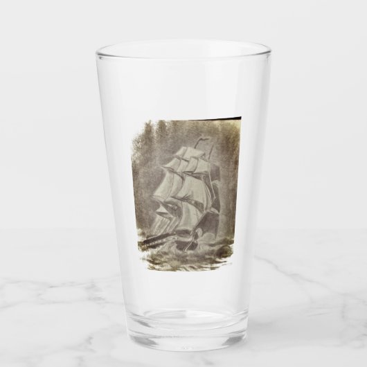Nautische Brauglas Glas (Vorderseite)